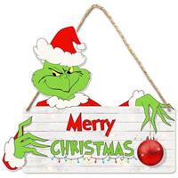 Christmas Decoration Wooden Home Sign Plaque Christmas Hanging Door