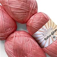Retro-Glam Metallic Sparkle Yarn, Super Soft & 4 1172m/400g, #3 Pink)