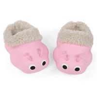 LACOFIA Toddler Girls Winter Slippers Fur Lined Clogs Pink 9.5/10