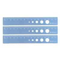 sourcing map Straight Ruler Metric Aluminum Alloy 3pcs 15cm Blue-Gray