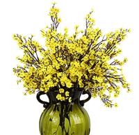 Babys Breath Artificial Flowers 12pcs Small Faux (Yellow 12pcs)