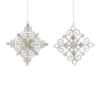 Gisela Graham 12 x Gold Sparkling Wire/Diamante Shape Dec, 2as