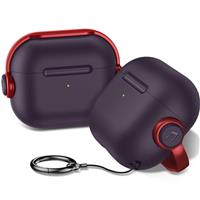 Anqrp AirPods 3 Case, Lock, Wireless Charging, TPU + PC, Wine Red