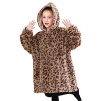 softan Wearable Blanket Hoodie for Kids Toddlers, Super Large Faux 2-6