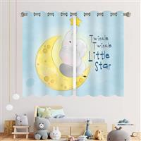 YISURE Nursery Curtains, Sleeping Baby Elephant and Blackout 42x55 2