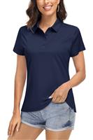 KEFITEVD Women Golf T Shirt Quick Dry Sport Tennis Shirt 4 Blue,L