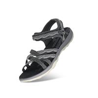 GRITION Women Sandals, Girls Hiking Walking Black Pink (6.5 Black)