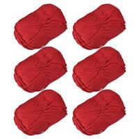 Acrylic Yarn Skeins, Pack of Soft uxcell 300g/10.58oz (6 50g) Red