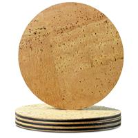 Coasters for Drinks Pcs Cork Vegan Round Edge Sturdy Light Weight 4
