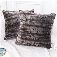 inchgrass Fur Throw Pillow Covers Faux Luxury (50x50cm, 1-piece White)