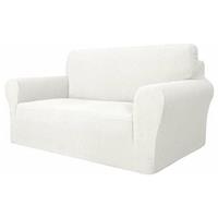 Super Stretch Couch Cover for MAXIJIN 2 1-Piece Spandex (2 White)