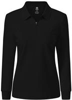 MoFiz Women's Cotton Golf Tennis Polo Shirts Long Sleeve Wine-Red