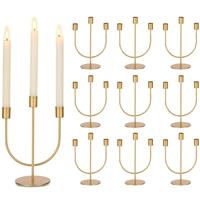 Sziqiqi Candlestick Candle Holder Centerpieces - Candlesticks Gold 10