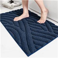 COLOR&GEOMETRY Absorbent Bath Mat Non-slip 40x60cm, Bathmat(Blue)