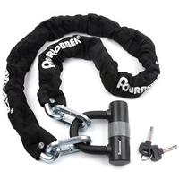 FOUROBBER Security Bike Chain Lock Heavy Duty Bicycle 120mm 16mm Black