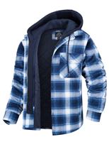 MAGCOMSEN Mens Padded Shirts Lumberjack Plaid Jackets for Men with