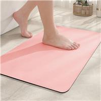 COLOR&GEOMETRY Diatomaceous Bath Mat Quick Dry Thin 40x60cm, (Pink)