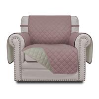 Greatime Sofa Covers, Reversible Furniture Protector, Pink/Beige)