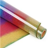Lya Vinyl Rainbow Glitter Heat Transfer Vinyl, Glitter HTV 12 x 5FT