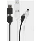 Strikeline 2-in-1 Charge & Sync Cable, Black