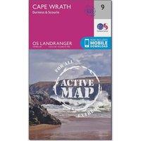 Landranger Active 9 Cape Wrath, Durness & Scourie Map With Digital Version, Pink