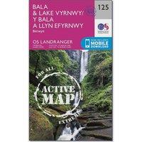 Landranger Active 125 Bala & Lake Vyrnwy Map With Digital Version, Pink