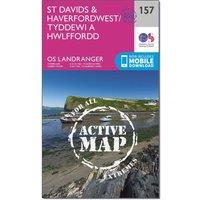 Landranger Active 157 St Davids & Haverfordwest Map With Digital Version, Pink