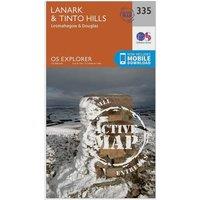 Explorer Active 335 Lanark & Tinto Hills Map With Digital Version, Orange