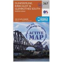 Explorer Active 367 Dunfermline, Kirkcaldy & Glenrothes South Map With Digital Version, Orange