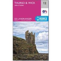 Landranger 12 Thurso & Wick Map, Pink