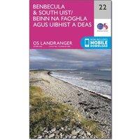 Landranger 22 Benbecula & South Uist Map With Digital Version, Pink