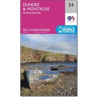 Landranger 54 Dundee & Montrose, Forfar & Arbroath Map With Digital Version, Pink