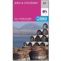 Landranger 61 Jura & Colonsay Map With Digital Version, Pink