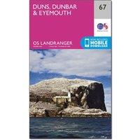 Landranger 67 Duns, Dunbar & Eyemouth Map With Digital Version, Pink