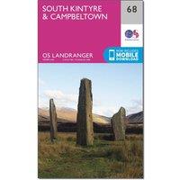 Landranger 68 South Kintyre & Campbeltown Map With Digital Version, Pink