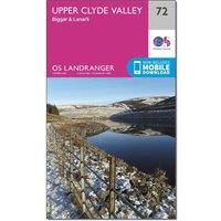 Landranger 72 Upper Clyde Valley, Biggar & Lanark Map With Digital Version, Pink