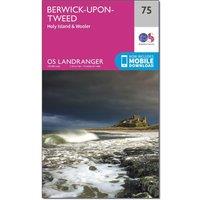 Landranger 75 Berwick-upon-Tweed Map With Digital Version, Pink