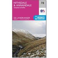 Landranger 78 Nithsdale & Annandale, Sanquhar & Moffat Map With Digital Version, Pink