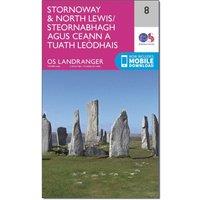 Landranger 8 Stornaway & North Lewis Map With Digital Version, Pink