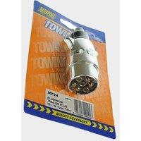 12N 7 Pin Aluminium Plug, Silver