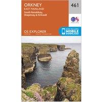 Explorer 461 Orkney - East Mainland Map With Digital Version, Orange