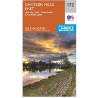 Explorer 172 Chiltern Hills East Map With Digital Version, Orange