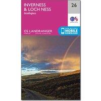 Landranger 26 Inverness & Loch Ness, Strathglass Map With Digital Version, Pink