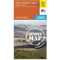 Explorer Active OL16 The Cheviot Hills Map With Digital Version, Orange