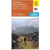 Explorer OL 18 Harlech, Porthmadog & Bala Map, Orange
