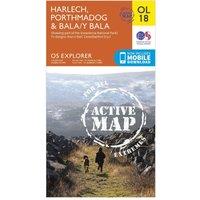 Explorer Active OL18 Harlech, Porthmadog & Bala Map With Digital Version, Orange