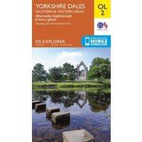 Explorer OL2 Yorkshire Dales - Southern & Western Areas Map With Digital Version, Orange