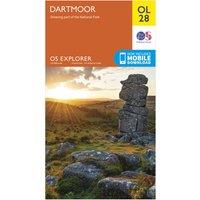 Explorer OL28 Dartmoor Map With Digital Version, Orange