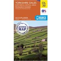 OL 30 Explorer Yorkshire Dales - Northern & Central Area Active Map, Orange