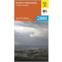 Explorer OL 31 North Pennines - Teesdale & Weardale Map, Orange